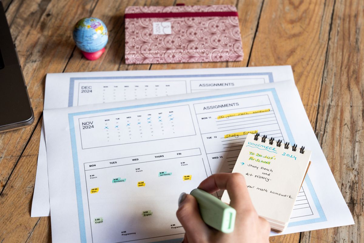 A calendar used to schedule regular portfolio rebalancing